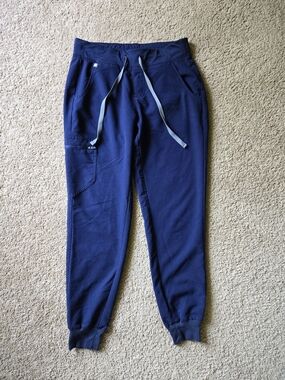 FIGS Navy Zamora Jogger Scrub Pants - Size S